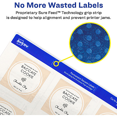 Avery Sure Feed Glossy Labels (AVE22853)