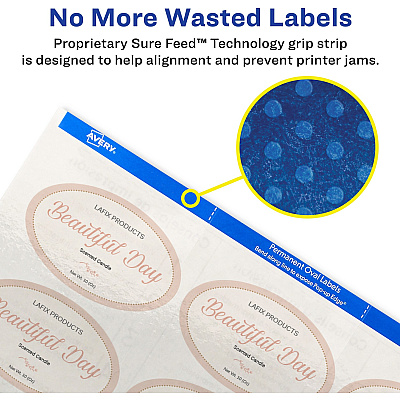 Avery Sure Feed Glossy Labels (AVE22854)