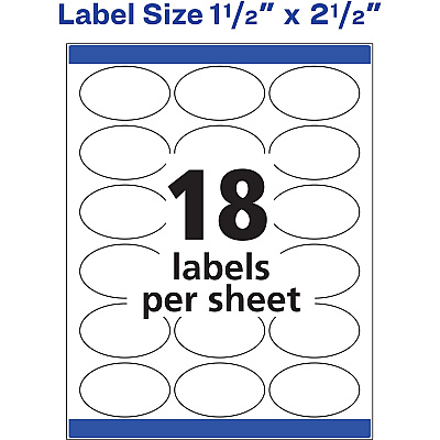 Avery Oval Dissolvable Labels (AVE4223)