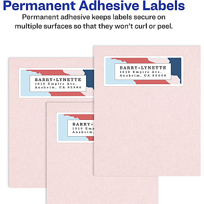 Avery Easy Peel High Gloss Clear Mailing Labels (AVE6520)
