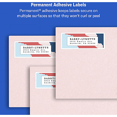 Avery Easy Peel High Gloss Clear Mailing Labels (AVE6521)