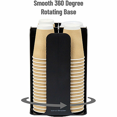 Mind Reader Totem Breakroom Cup/Lid Holder (EMSCDISPBLK)