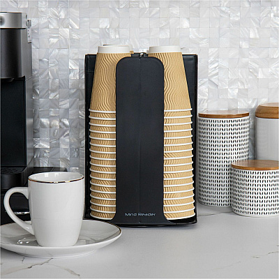 Mind Reader Totem Breakroom Cup/Lid Holder (EMSCDISPBLK)