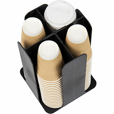 Mind Reader Totem Breakroom Cup/Lid Holder (EMSCDISPBLK)