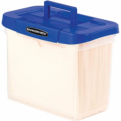 Fellowes Bankers Box Heavy Duty Portable Plastic File Box (FEL0086301)
