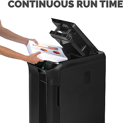 Fellowes AutoMax 550C Cross Cut, Auto Feed 2-in-1 Heavy Duty Commercial Paper Shredder with SilentShred (4963001)