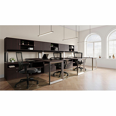Lorell Relevance Series 2-Drawer File Cabinet Credenza w/Open Shelf (LLR16212)