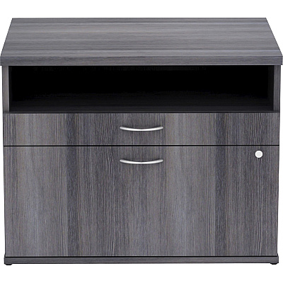 Lorell Relevance Series 2-Drawer File Cabinet Credenza w/Open Shelf (LLR16213)