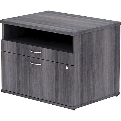 Lorell Relevance Series 2-Drawer File Cabinet Credenza w/Open Shelf (LLR16213)