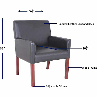 Lorell Full-sided Upholstered Arms Guest Chair (LLR20027)