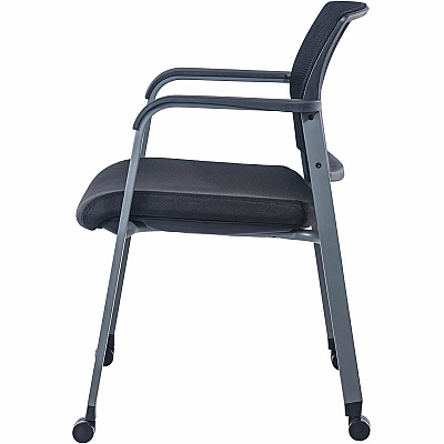 Lorell Mesh Back Guest Chair with Casters (LLR30953)