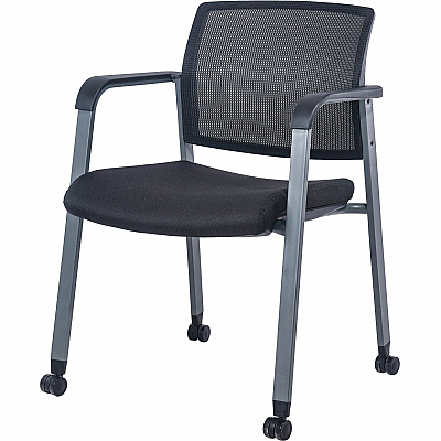 Lorell Mesh Back Guest Chair with Casters (LLR30953)