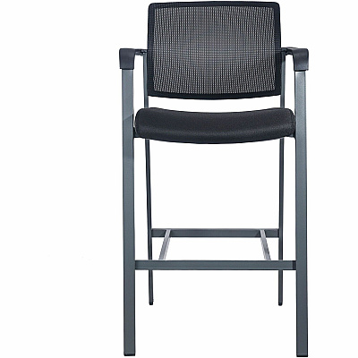Lorell Mesh Back Guest Stool with Arms (LLR30954)