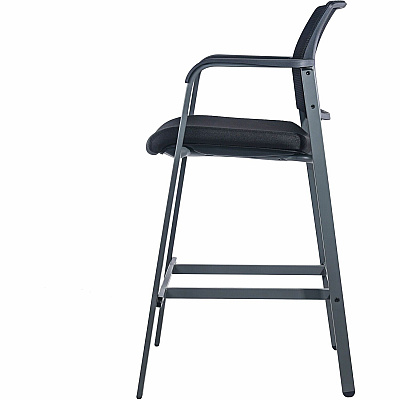 Lorell Mesh Back Guest Stool with Arms (LLR30954)