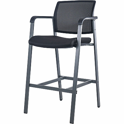 Lorell Mesh Back Guest Stool with Arms (LLR30954)
