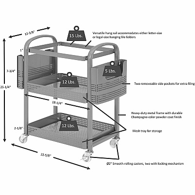 Lorell Mobile File Cart (LLR45654)