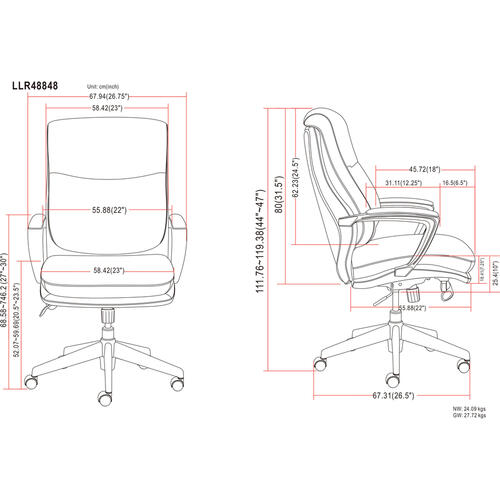 Lorell Infinity Executive Chair (48848)