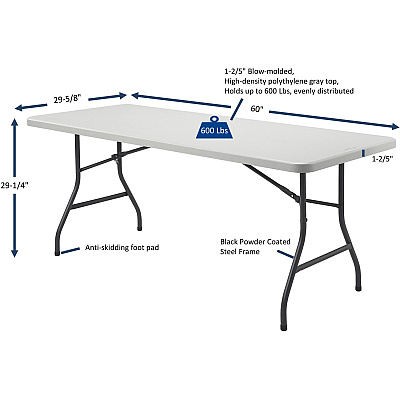 Lorell Ultra-Lite Banquet Table (LLR66656)