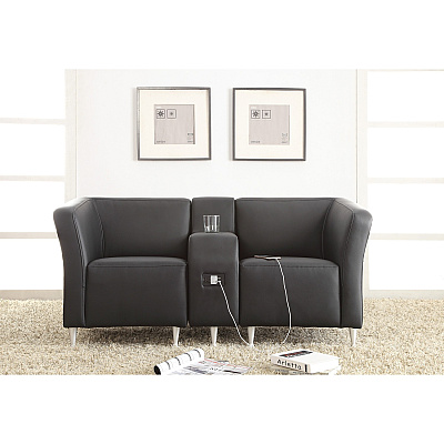 Lorell Fuze Modular Series Left Lounge Chair (LLR86919)