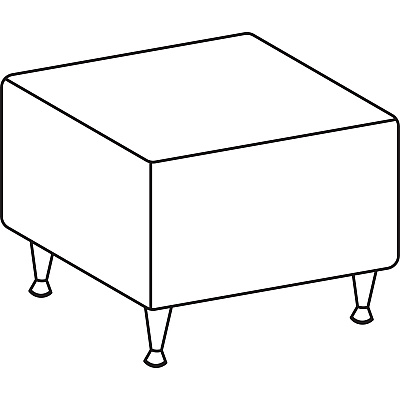 Lorell Fuze Modular Series Lounge Bench (LLR86920)