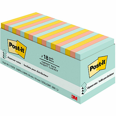 Post-it Dispenser Notes - Beachside Cafe Color Collection (MMMR33018APCP)