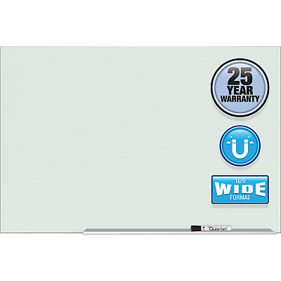 Quartet Element Framed Magnetic Glass Dry-Erase Board (QRTG8548E)