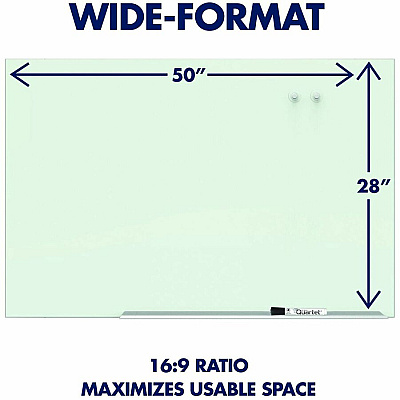 Quartet Element Framed Magnetic Glass Dry-Erase Board (QRTG8548E)