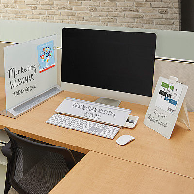 Quartet Magnetic Desktop Glass Dry-Erase Panel (QRTGDP1723W)