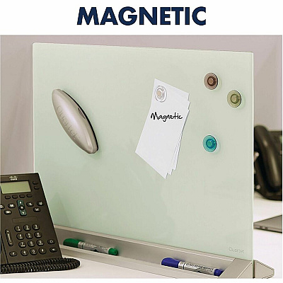 Quartet Magnetic Desktop Glass Dry-Erase Panel (QRTGDP1723W)