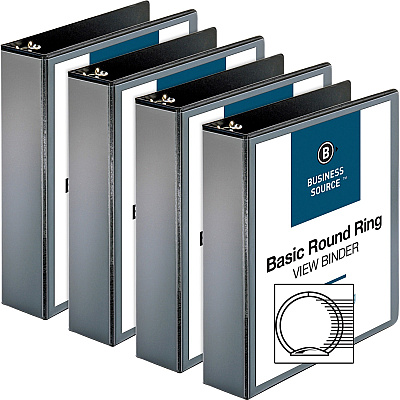 Business Source Round-ring View Binder (BSN09956BD)