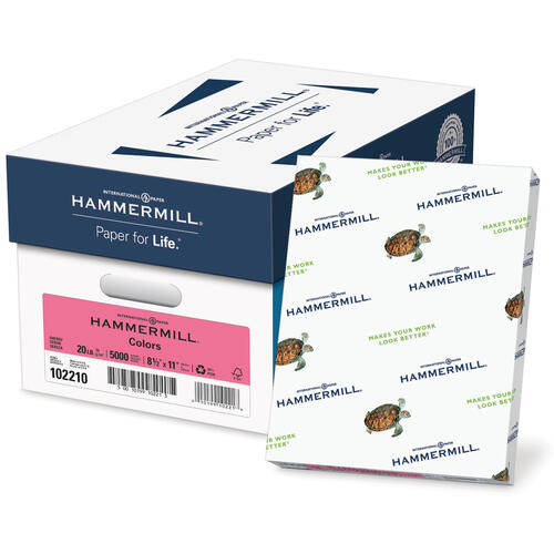International Paper Hammermill Paper for Copy 8.5x11 Copy & Multipurpose Paper - Light Cherry - Recycled - 30% Recycled Content (102210CT)