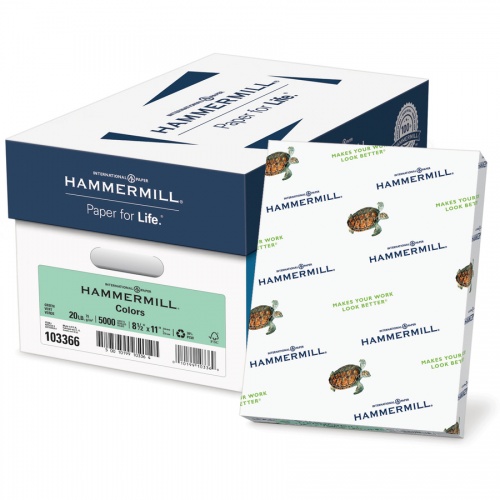 Hammermill Colors Recycled Copy Paper - Green (103366CT)