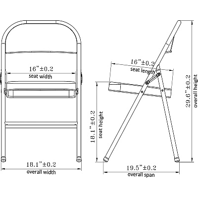 Lorell Padded Folding Chairs (LLR62533)