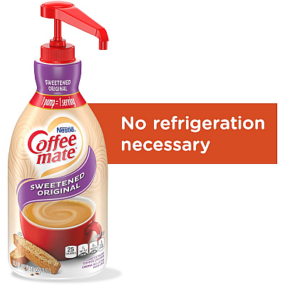 Coffee-mate Coffee-mate Sweetened Original Liquid Creamer Pump Bottle - Gluten-Free (NES13799CT)