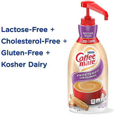Coffee-mate Coffee-mate Sweetened Original Liquid Creamer Pump Bottle - Gluten-Free (NES13799CT)