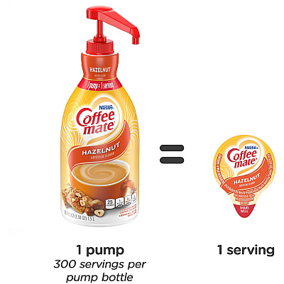 Coffee-mate Coffee-mate Hazelnut Liquid Creamer Pump Bottle - Gluten-Free (NES31831CT)