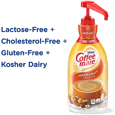 Coffee-mate Coffee-mate Hazelnut Liquid Creamer Pump Bottle - Gluten-Free (NES31831CT)