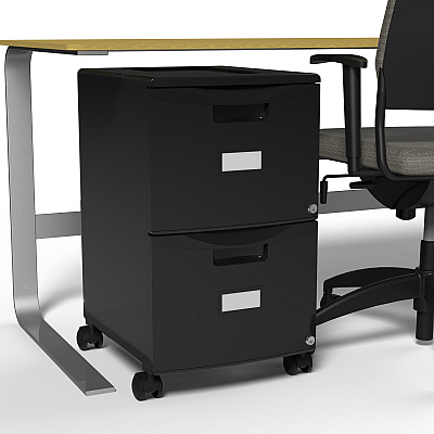 Storex 2-Drawer Locking Mobile Filing Cabinet (STX61312U01C)