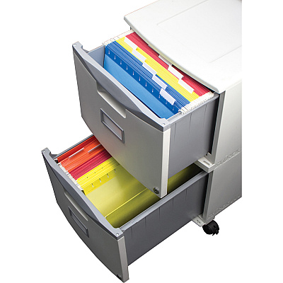 Storex 2-Drawer Locking Mobile Filing Cabinet (STX61312U01C)
