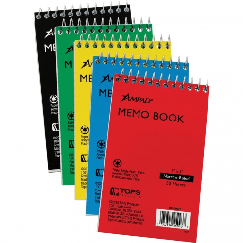Ampad Topbound Memo Notebooks (25093BD)