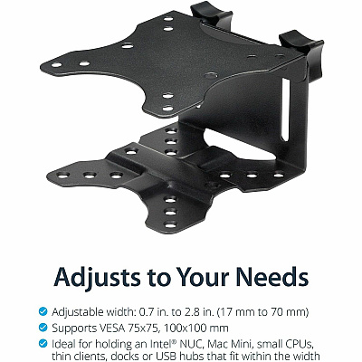 StarTech Thin Client Mount - Vesa Mounting Bracket - Under Desk Computer Mount - Thin Client Monitor Mount - Mac Mini Mount - Hang Computer Under Desk (ACCSMNT)