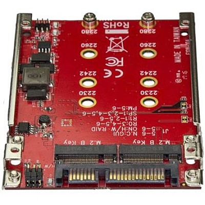 StarTech Adapter, Dual M.2 To Sata, 2.5" Bay Raid (S322M225R)