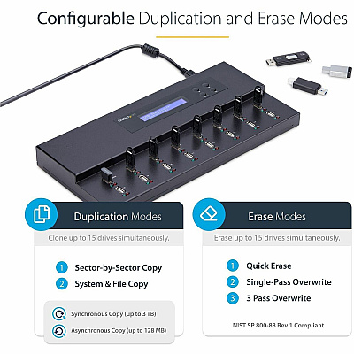 StarTech Usb Duplicator/eraser - 1:15 Standalone (USBDUPE115)
