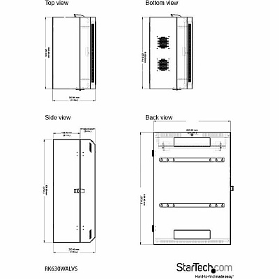 StarTech 6u Vertical Server Cabinet (RK630WALVS)