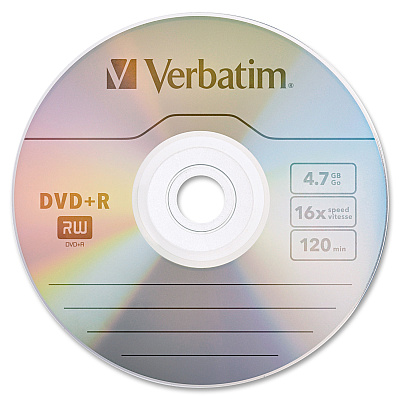 Verbatim AZO DVD-R 4.7GB 16X with Branded Surface - 50pk Spindle (95101)