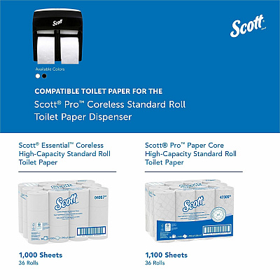 Scott Pro High-Capacity Coreless Standard Roll Toilet Paper Dispenser (KCC44518)