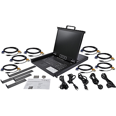 StarTech 8 Port Rackmount Kvm Console W/19in Lcd (RKCONS1908K)