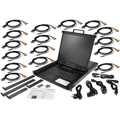 StarTech 16 Port Rackmount Kvm Console W/19in Lcd (RKCONS1916K)