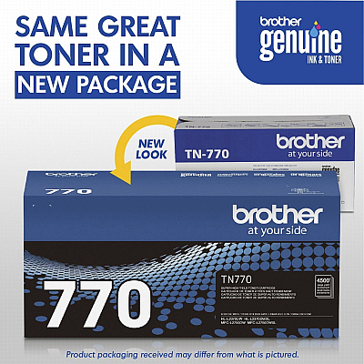 Brother TN-770 Original Laser Toner Cartridge - Black - 1 Each