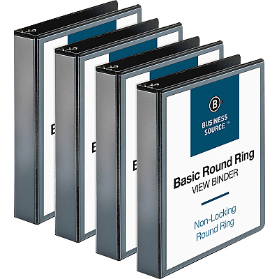 Business Source Round Ring View Binder (BSN09954BD)